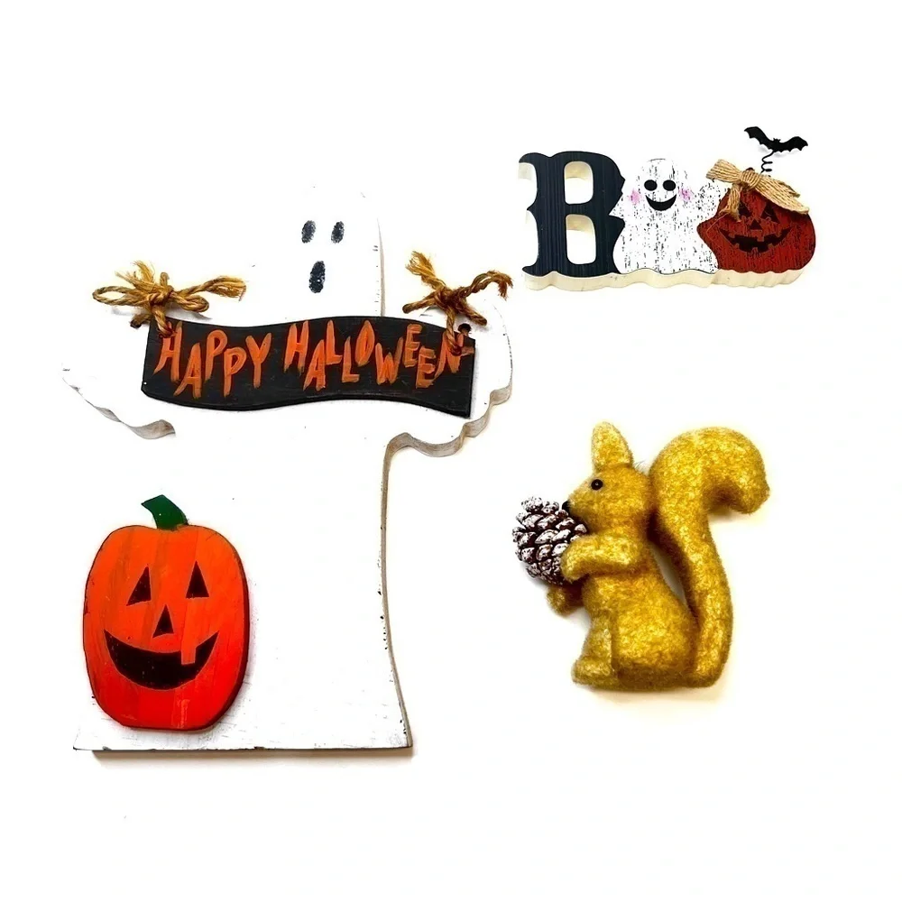 TABLEAU Halloween Ghost & Squirrel & Boo